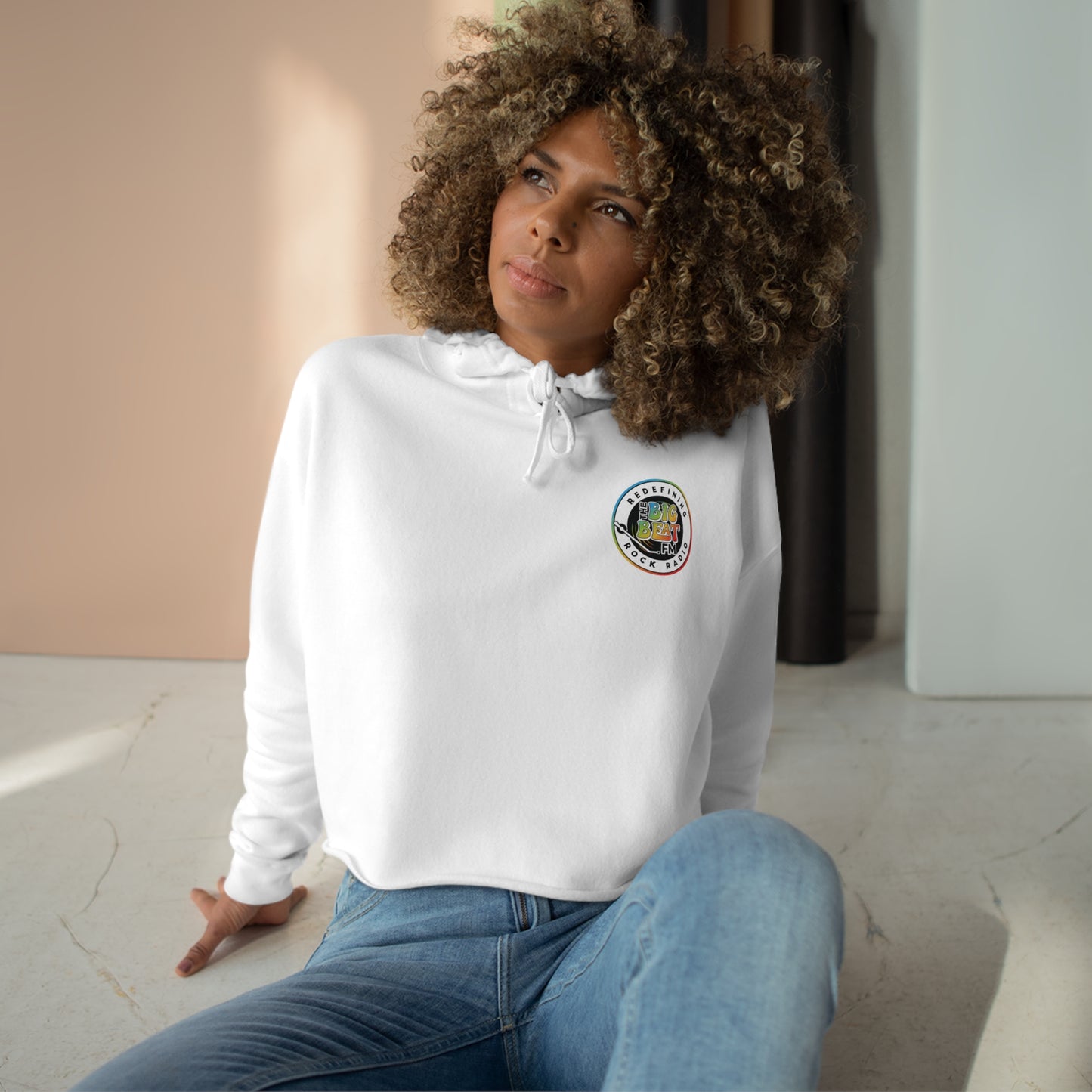 TheBigBeat.FM Crop Hoodie