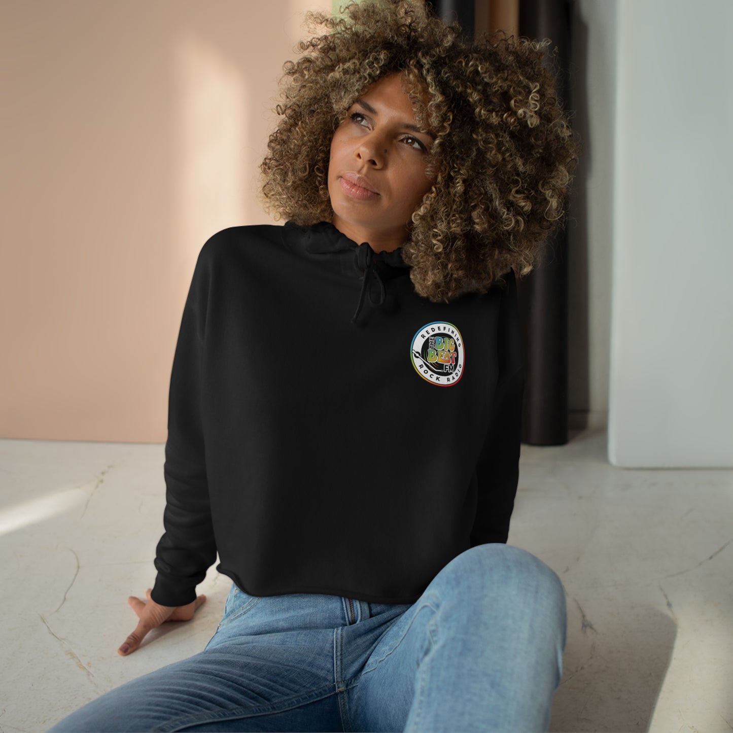 TheBigBeat.FM Crop Hoodie
