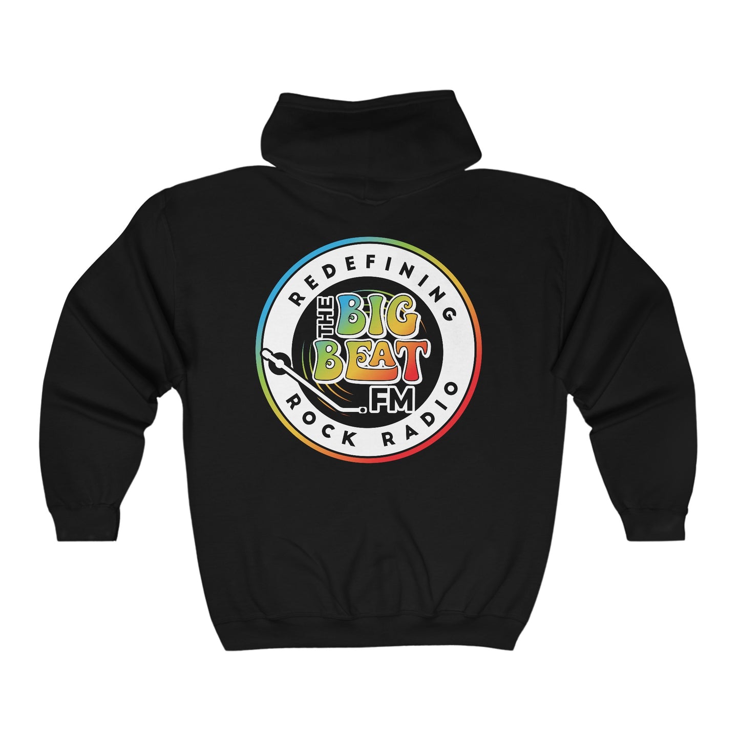 TheBigBeat.FM Unisex Heavy Blend™ Full Zip Hooded Sweatshirt (emblem FRONT and BACK)